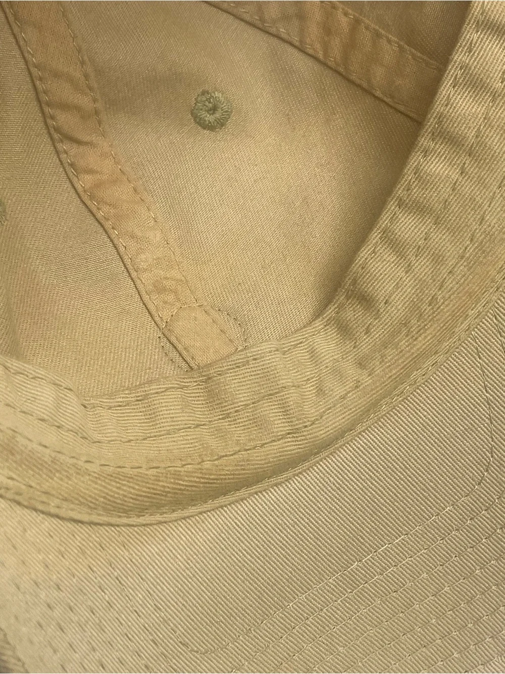 VTG Duck Head Circle Patch 100% Cotton Twill Hat Tan Adjustable StrapBack Cap